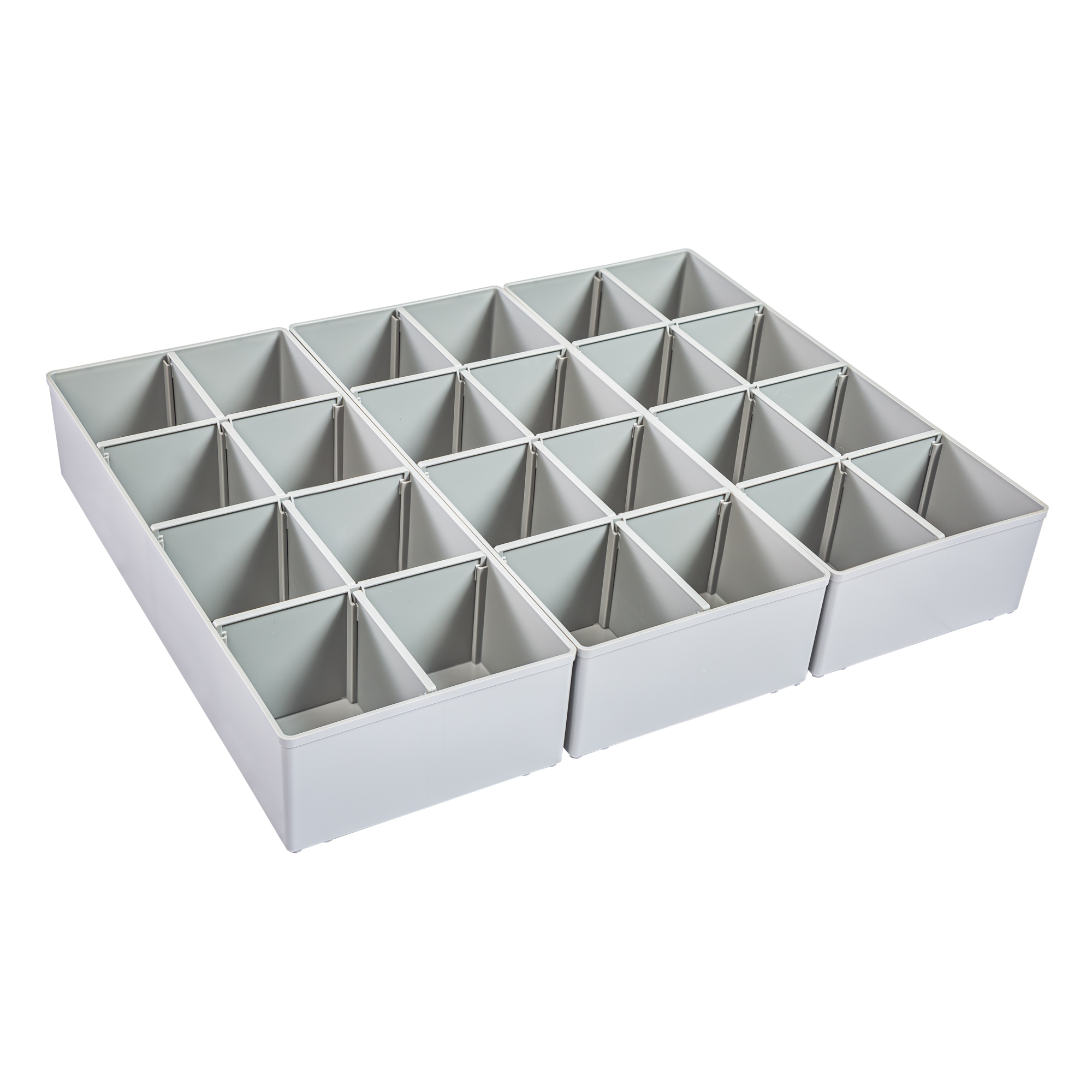 L-Boxx Baseline Organizer Bin Set — 3 Pcs, Plastic, Grey, Model# 6000012259